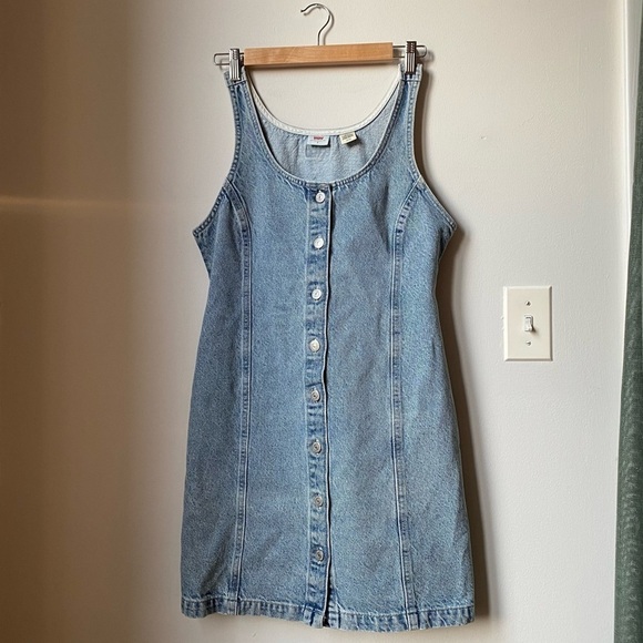 Levi's Blue Denim Button-Down Dress - Picture 1 of 13